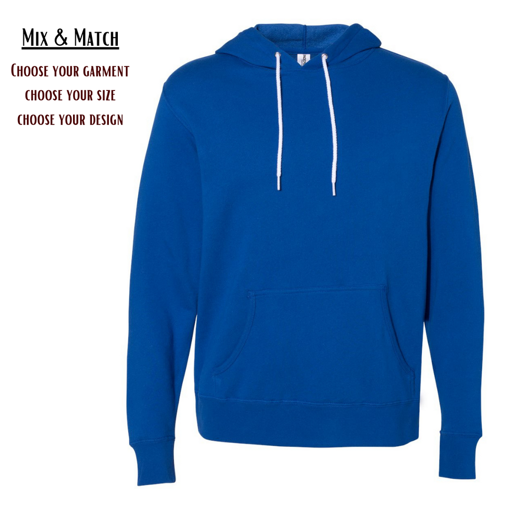 Mix and Match: Unisex Lightweight Hooded Sweatshirt