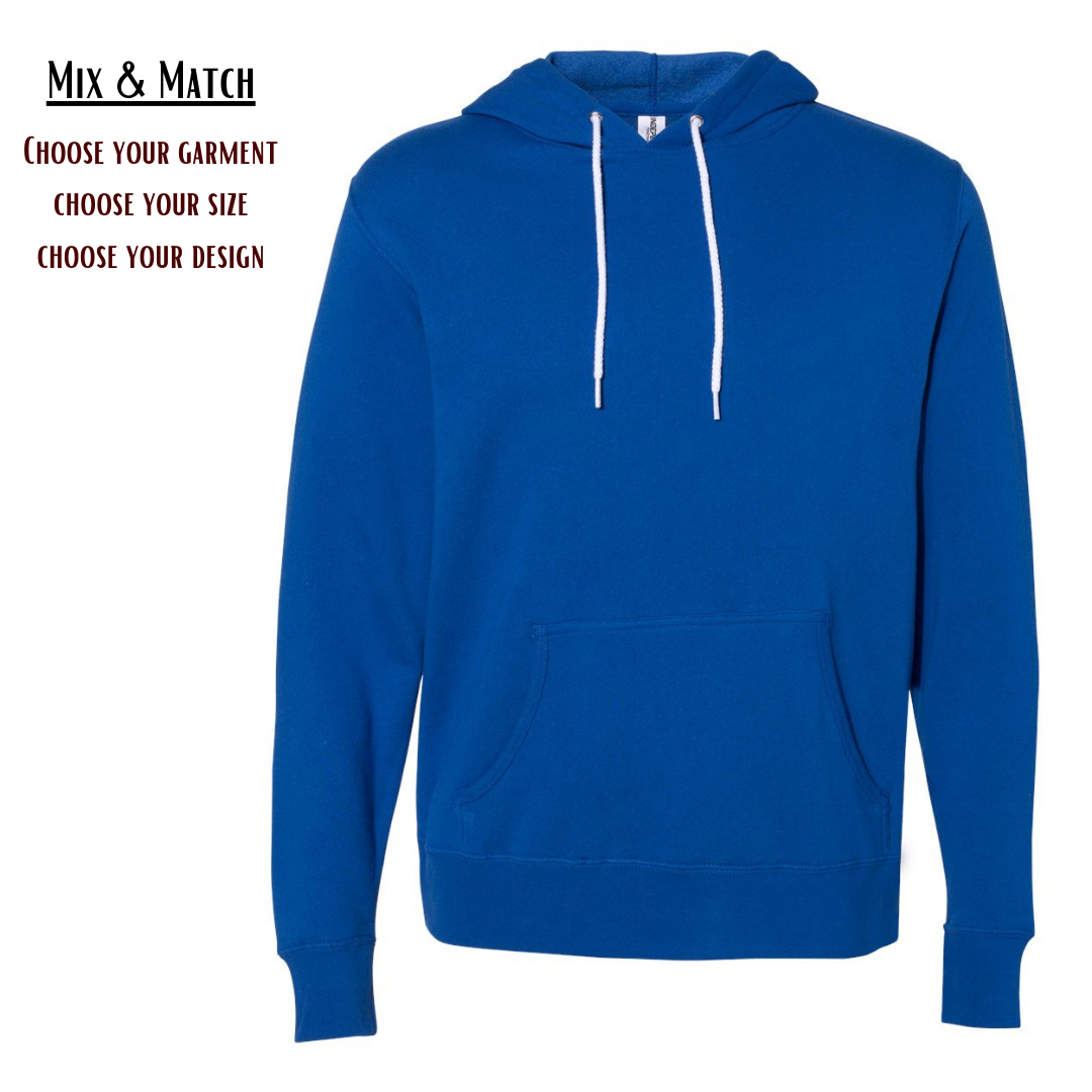 Mix and Match: Unisex Lightweight Hooded Sweatshirt