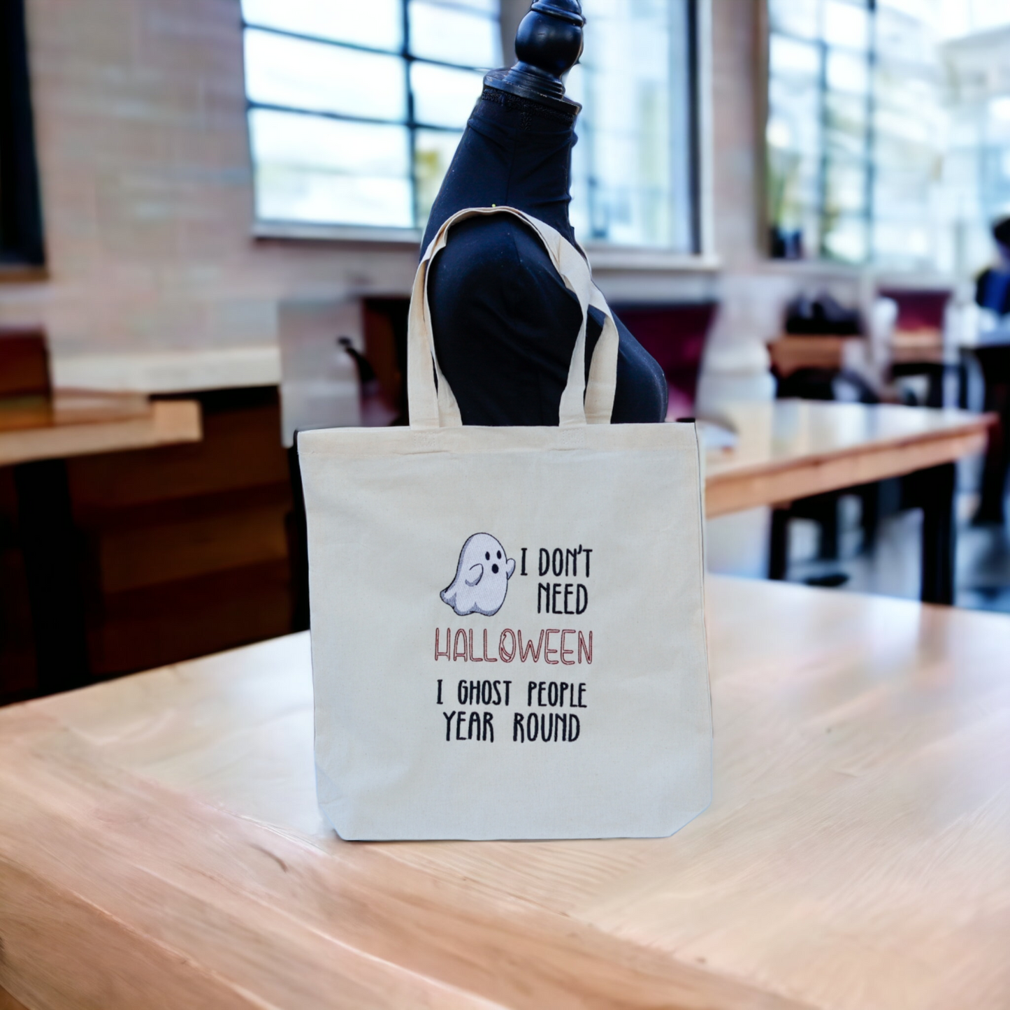 Ghost year long tote bag