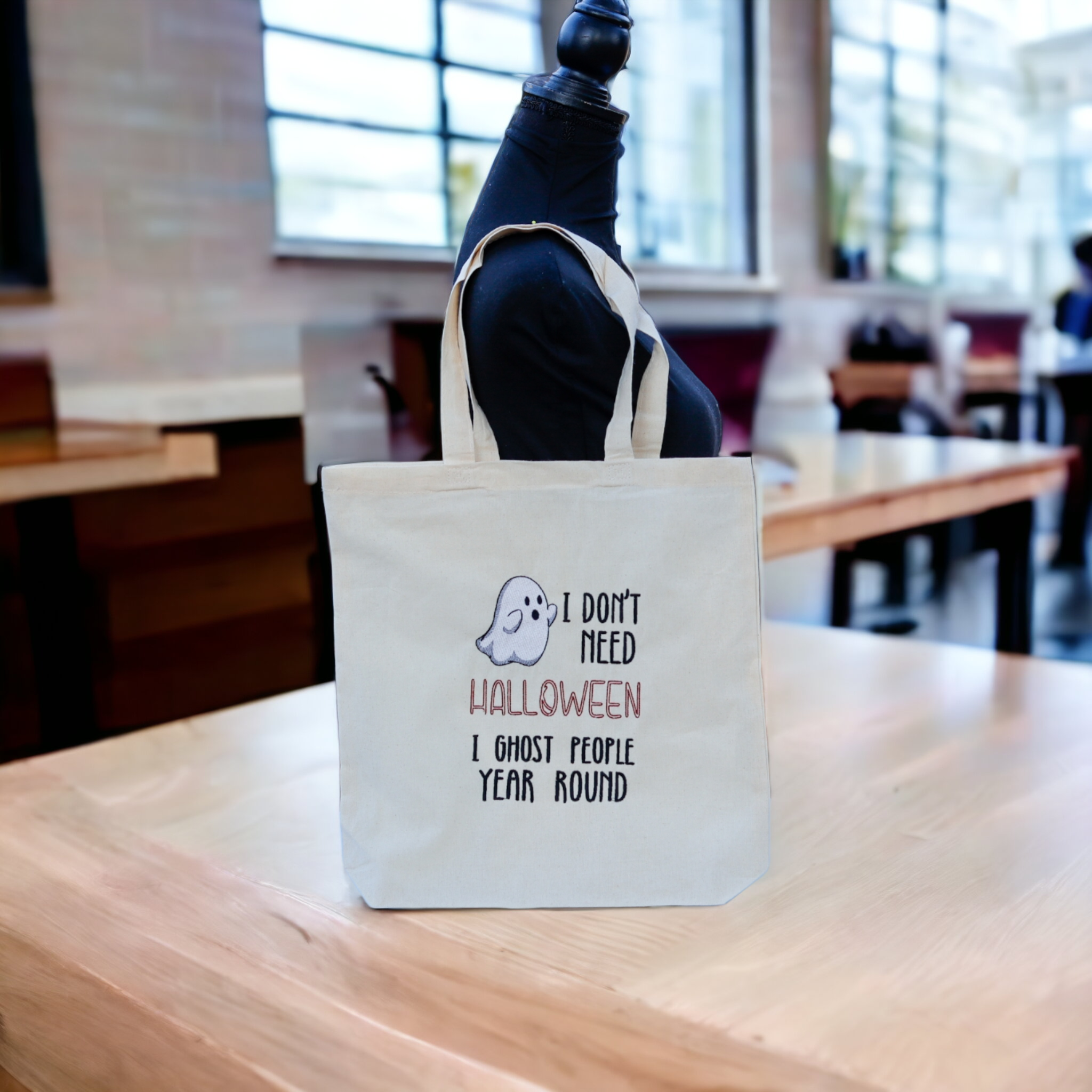 Ghost year long tote bag