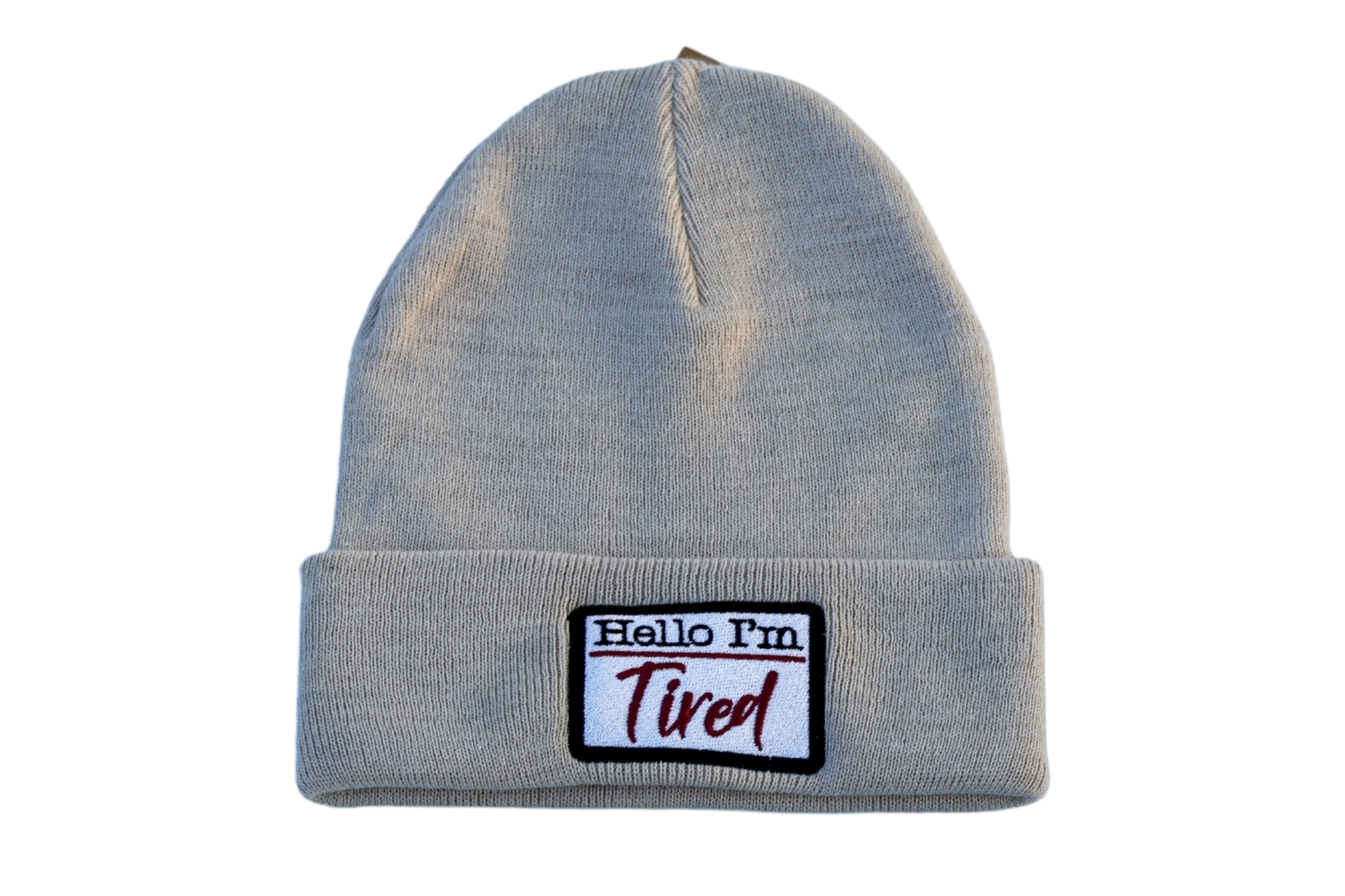 Hello I'm tired beanie