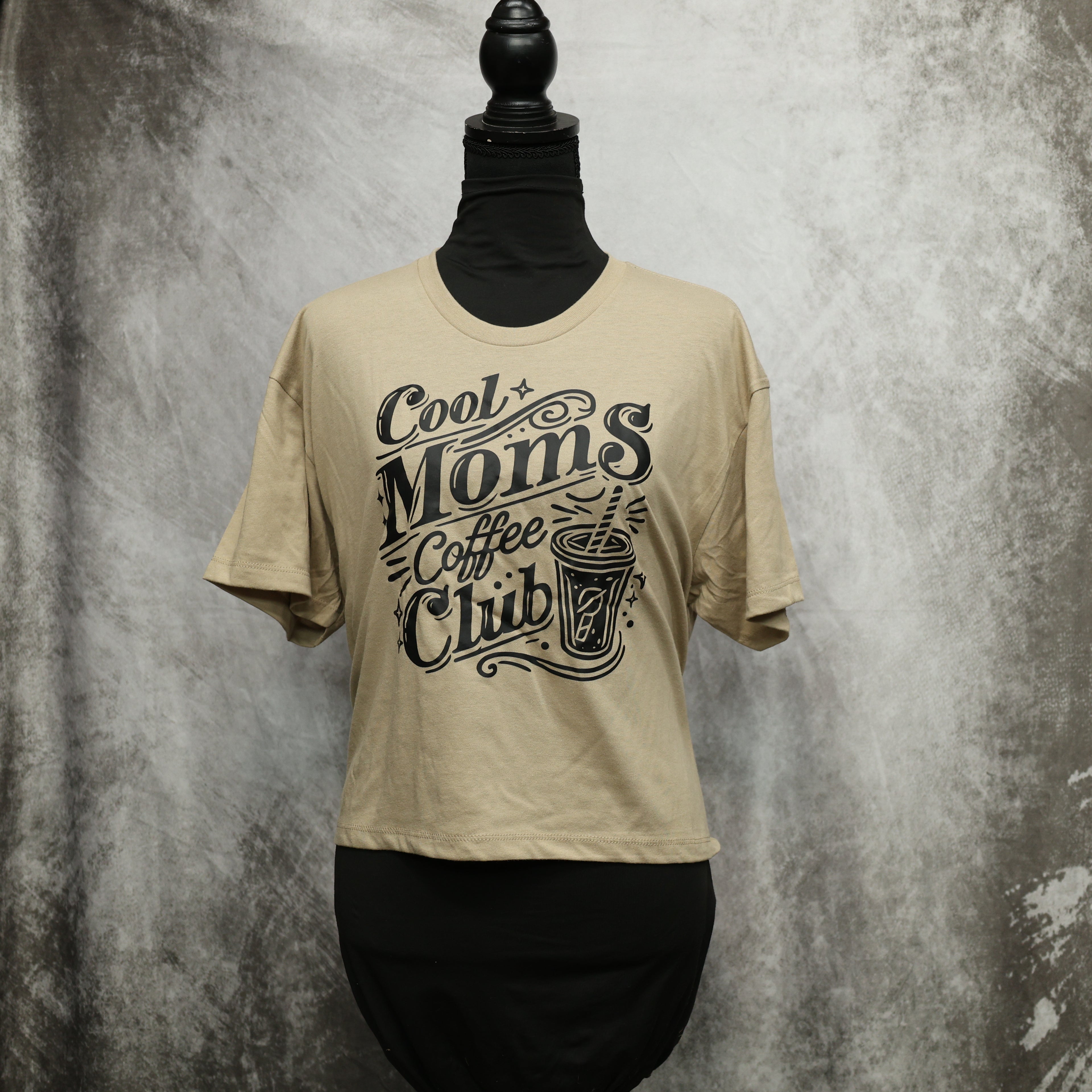 Cool Moms coffee club crop top